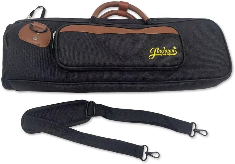 YoungMonic Trumpet Gig Bag Oxford Cloth 1200D Water-resistant Trumpet Case 15mm Foam Cotton Padded with Adjustable Shoulder Strap Easy to Transport - Image 2